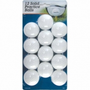 Intech solid Practice Balls, 12 Pack (White)