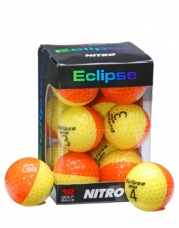 Nitro Eclipse 12-Pack Golf Balls (Yellow/Orange)