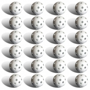 24 White Wiffle Golf Balls (Polyurethane) by Crown Sporting Goods