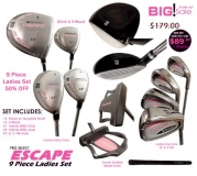 Pro Select Escape Ladies Complete 9-Piece Golf Club Set by JP Lann *50% OFF SALE*