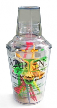 Martini Golf Tees 10 Assorted Color in Large Shaker