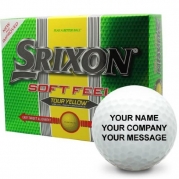 Srixon Personalized Yellow Golf Balls Soft Feel 12-Ball Pack