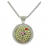Navika Magnetic Golf Ball Marker Necklace - Martini Pink