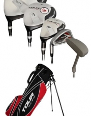 Dunlop Golf- Left Handed Tour Revelation 15-Piece Complete Set with Bag Uniflex Graphite/Steel