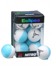 Nitro Eclipse 12-Pack Golf Balls (Teal/White)