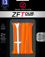 Zero Friction Tour 3-Prong Golf Tees (2-3/4 Inch, Orange, Pack of 40)