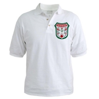 CafePress Caddyshack Bushwood Country Club Crest Golf Shirt - L White