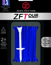 Zero Friction Tour 3-Prong Golf Tees (2-3/4 Inch, Blue, Pack of 40)