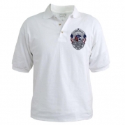 CafePress 911 Dispatcher Badge Golf Shirt - L White