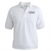 CafePress US Marine Corps Golf Shirt - L White