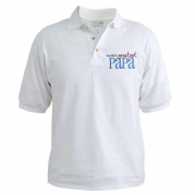 CafePress World's Greatest Papa Golf Shirt - L White