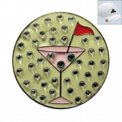 Navika Swarovski Crystal Golf Ball Marker & Hat Clip - Pink Martini