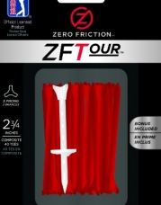 Zero Friction Tour 3-Prong Golf Tees (2-3/4 Inch, Red, Pack of 40)
