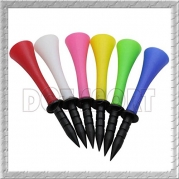 100 Pieces of 8.3cm Multiple Color Plastic Golf Tees Rubber Cushion Top Divot Tools