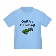 CafePress Golf Pro in Training Toddler Tee Toddler T-Shirt - 3T Baby Blue