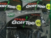 Pride Golf Tee Birch 2 3/4 Tees 3x100 Ct Bags Black