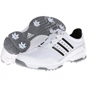 adidas Men's Golflite Traxion Golf ShoeWhite/Black/Metallic Silver,11 M US