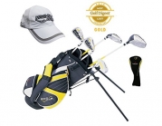 Paragon Rising Star Kids Golf Clubs Set / Ages 5-7 Yellow With Hat / Left-Hand