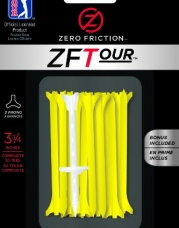 Zero Friction Tour 3-Prong Golf Tees (3-1/4 Inch, Yellow, Pack of 30)