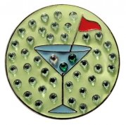 Navika Martini Swarovski Crystal Ball Marker with Hat Clip (Blue)