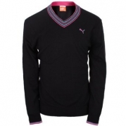 Puma Men's Golf Merino V Neck Sweater Black M