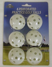 On Course Perforated Practice Golf Balls (6pk) Plastic Wiffle Ball NEW