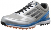 adidas Men's Adizero Sport II Golf Shoe,Metallic Silver/Carbon/Solar Blue,10.5 M US