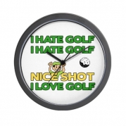CafePress Golf Fun Wall Clock - Standard Multi-color
