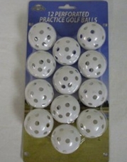 On Course Perforated Practice Golf Balls (12pk) Plastic Wiffle NEW