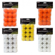 PrideSports Practice Golf Balls - 12 Pack (Available in: Foam, Hollow & Wiffle Style) (White, 12 Pack Hollow (Solid))