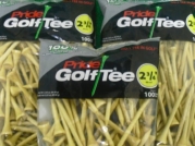 Pride Golf Tee Birch 2 3/4 Tees 3x100 Ct Bags Natural