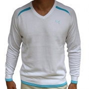 Puma Men's Cotton V-Neck Golf Sweater - M - White