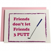 Giggle Golf Friends Note Cards - 6 Boxed Cards and Envelopes
