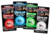Night Sports USA Light Up Golf Ball (Pack of 4), Official Size/Weight, Red/Blue/Green/White