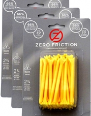 NEW Zero Friction Yellow Tees 2¾ Plastic 3 Packs of 50/ 150 Total 3 Prong 2.75