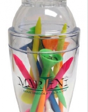 Martini Golf Mini Shaker with 12 Assorted Tees Model: DMT004