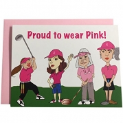 Giggle Golf Proud To Wear Pink Note Cards - 6 Boxed Cards and Envelopes