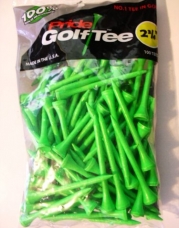 Pride Golf Tee Birch 2 3/4 Tees 6x100 Ct Bags Green