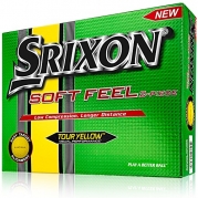 Srixon Men's Soft Feel Updated Box Golf Balls (One Dozen), Tour Yellow