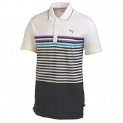 Puma Golf NA Men's CB Stripe Polo Shirt, Black, Large