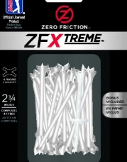Zero Friction Xtreme 4-Prong Golf Tees (2-3/4 Inch, White, Pack of 40)