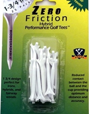 Zero Friction Performance Golf Tees 25 1.75 White