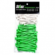 STIXX 33438 Biodegradable Golf Tees (100 Count) Combo Pack