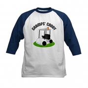 CafePress Kids Baseball Jersey - Gramps Golf Caddy Kids Baseball Jersey - L Navy/White