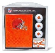 NFL Cleveland Browns Embroidered Golf Towel (3 Golf Balls/12 Tee Gift Set)
