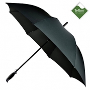 LifeTek New Yorker 54 Inch Automatic Open Extra Large Full Size Golf Umbrella with Windproof Frame 210T Microfiber Fabric with Teflon Rain Repellant Technology Black