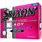 Srixon Women's Soft Feel Updated Box Golf Balls (One Dozen), Pure White