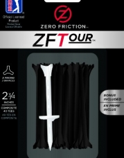 Zero Friction Tour 3-Prong Golf Tees (2-3/4 Inch, Black, Pack of 40)