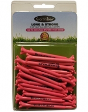 Pink Golf Tees, 2 3/4 Inch Flexible Plastic, Low Friction, 30 Pack, Made in USA, GuaranTees