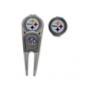 NFL Pittsburgh Steelers Ball Mark Repair Tool & Hat Clip Combo